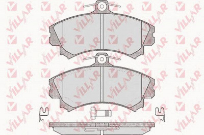 VILLAR 6260615 -  Комплект тормозных колодок, дисковый тормоз