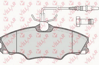VILLAR 6260619 -  Комплект тормозных колодок, дисковый тормоз