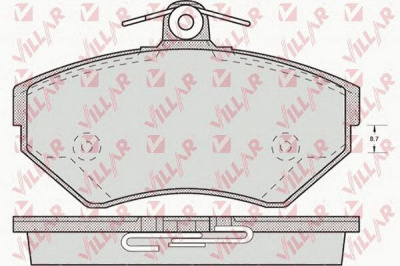 VILLAR 6260718 -  Комплект тормозных колодок, дисковый тормоз