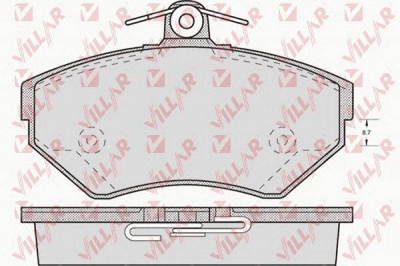 VILLAR 6260719 -  Комплект тормозных колодок, дисковый тормоз
