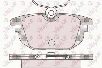 VILLAR 6260736 -  Комплект тормозных колодок, дисковый тормоз