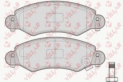 VILLAR 6260777 -  Комплект тормозных колодок, дисковый тормоз