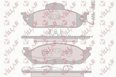 VILLAR 6260983 -  Комплект тормозных колодок, дисковый тормоз