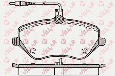 VILLAR 6261202 -  Комплект тормозных колодок, дисковый тормоз