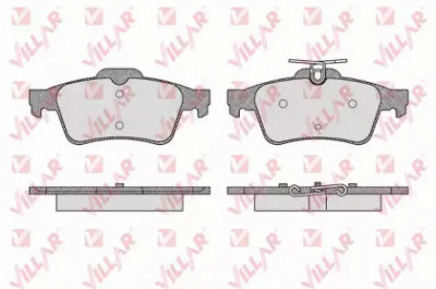 VILLAR 6261637 -  Комплект тормозных колодок, дисковый тормоз