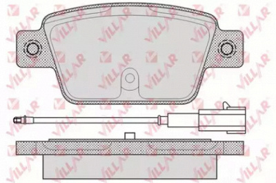 VILLAR 6261676 -  Комплект тормозных колодок, дисковый тормоз