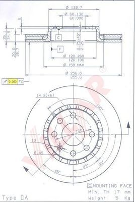 VILLAR 6280480 -  Тормозной диск