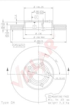 VILLAR 6280666 -  Тормозной диск