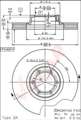 VILLAR 6281143 -  Тормозной диск
