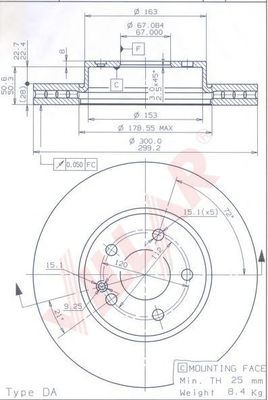 VILLAR 6281169 -  Тормозной диск