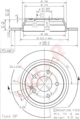 VILLAR 6281171 -  Тормозной диск