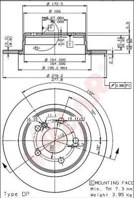 VILLAR 6281192 -  Тормозной диск