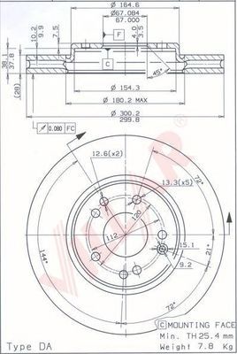 VILLAR 6281193 -  Тормозной диск
