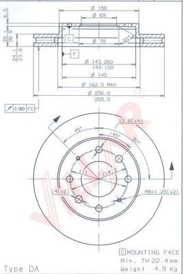 VILLAR 6281241 -  Тормозной диск