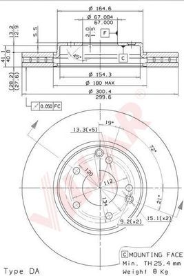 VILLAR 6281333 -  Тормозной диск
