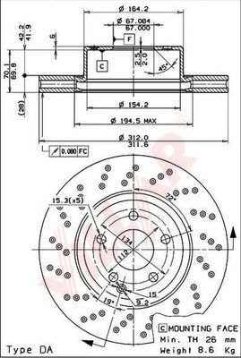 VILLAR 6281334 -  Тормозной диск
