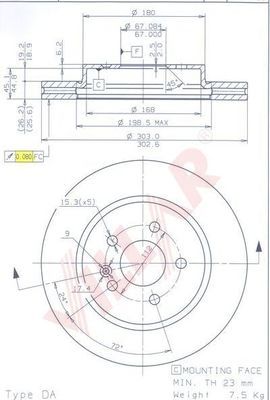 VILLAR 6281337 -  Тормозной диск