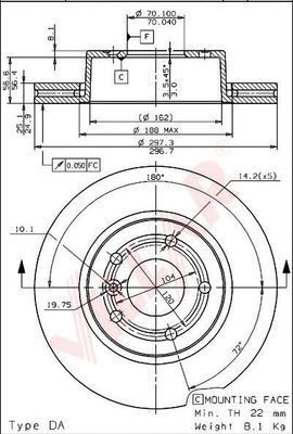 VILLAR 6281441 -  Тормозной диск