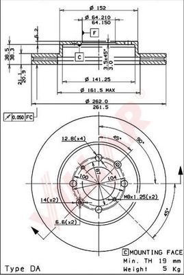 VILLAR 6281493 -  Тормозной диск