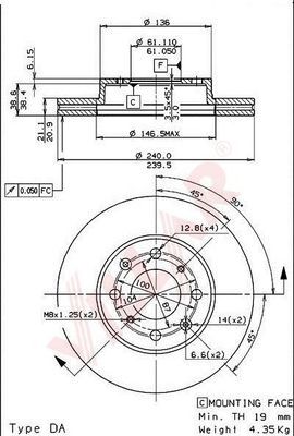VILLAR 6281494 -  Тормозной диск