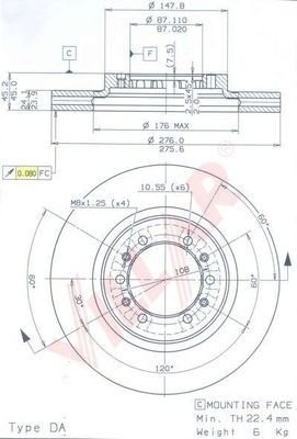 VILLAR 6281501 -  Тормозной диск