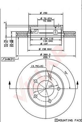 VILLAR 6281530 -  Тормозной диск