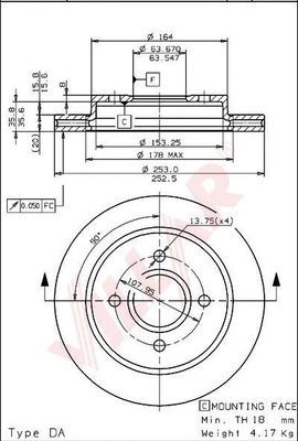 VILLAR 6281534 -  Тормозной диск