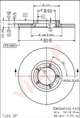 VILLAR 6281539 -  Тормозной диск