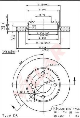 VILLAR 6281547 -  Тормозной диск