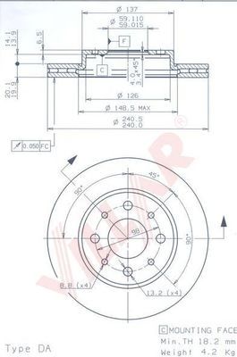 VILLAR 6281571 -  Тормозной диск