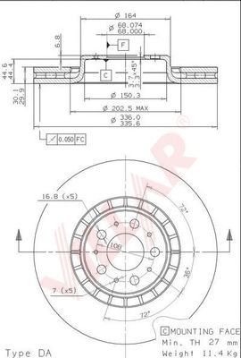 VILLAR 6281632 -  Тормозной диск