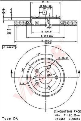 VILLAR 6281732 -  Тормозной диск