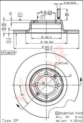 VILLAR 6281738 -  Тормозной диск