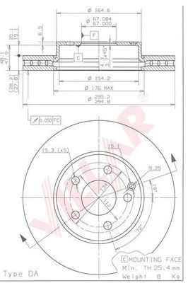 VILLAR 6281804 -  Тормозной диск
