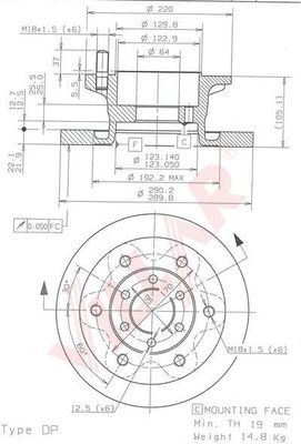 VILLAR 6281818 -  Тормозной диск