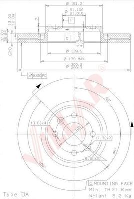 VILLAR 6281833 -  Тормозной диск