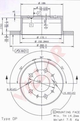 VILLAR 6281848 -  Тормозной диск