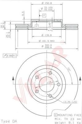 VILLAR 6281851 -  Тормозной диск