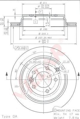 VILLAR 6281856 -  Тормозной диск