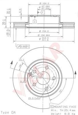 VILLAR 6281857 -  Тормозной диск