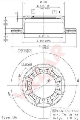 VILLAR 6281870 -  Тормозной диск
