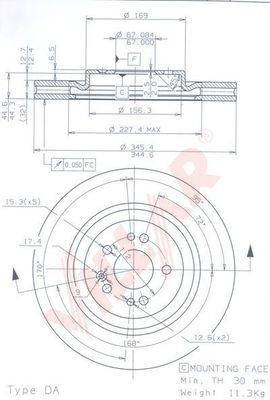 VILLAR 6281885 -  Тормозной диск