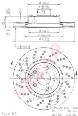 VILLAR 6281893 -  Тормозной диск