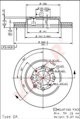 VILLAR 6281920 -  Тормозной диск