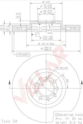 VILLAR 6282048 -  Тормозной диск