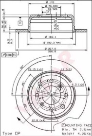 VILLAR 6282119 -  Тормозной диск