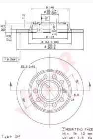 VILLAR 6282139 -  Тормозной диск