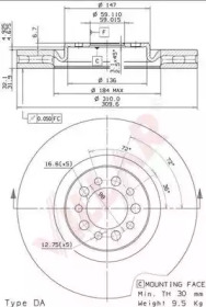 VILLAR 6282163 -  Тормозной диск