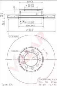 VILLAR 6282178 -  Тормозной диск