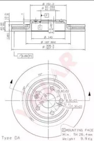 VILLAR 6282181 -  Тормозной диск